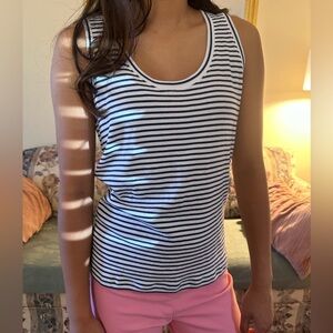 Vineyard Vines Navy and White Striped Top
